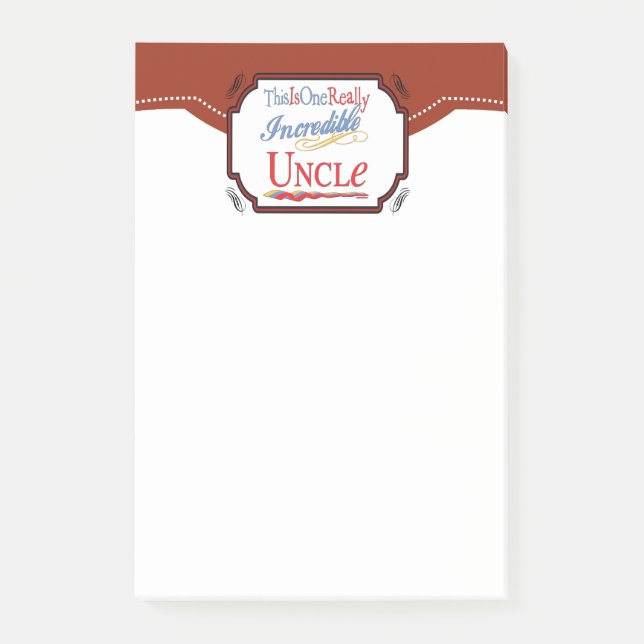 Post-it® C'est un oncle vraiment incroyable Gift (Devant)