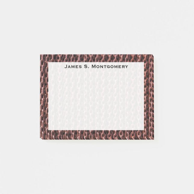 Post-it® Chaînes Fausse Rouille Monogramme (Devant)