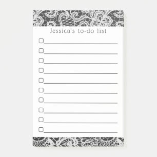 Post-it® Chalet tendance et dentelle blanche Vintage