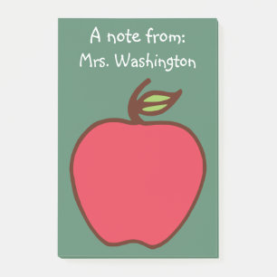 Post-it® Chalkboard Apple Teacher's Post It Notes Cadeau