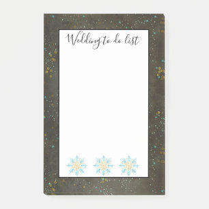 Post-it® Chalkboard Gold Silver Stars Mariage à faire Liste
