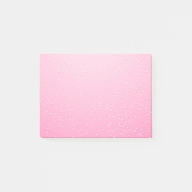 Post-it® Champagne rose avec minuscules bulles Art Arrière  (Devant)