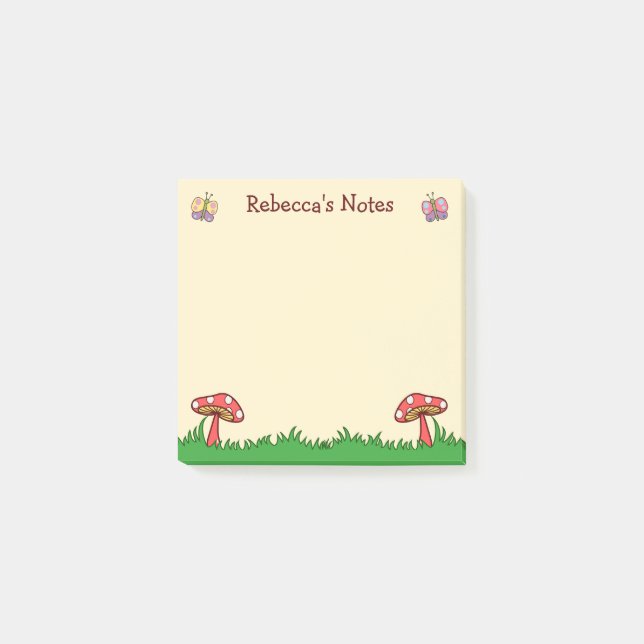Post-it® Champignon Mignon Personnalisé (Devant)