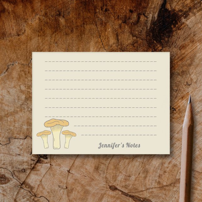 Post-it® Champignons de la Chanterelle Botanique (Botanical Chanterelle Mushroom Post-it Notes)