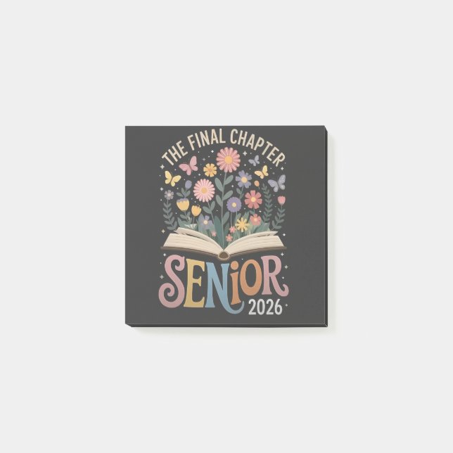 Post-it® Chapitre Final Fleur de graduation senior 2026 (Devant)