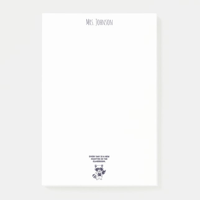 Post-it® Chaque Jour Nouveau Chapitre Professeur d'Anglais  (Devant)