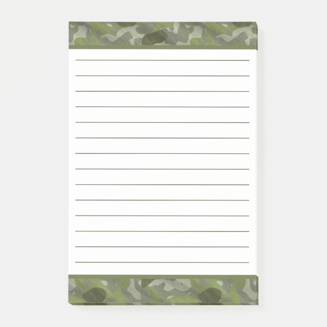 Post-it® Chasseur vert Camo Camouflage militaire Masculine (Devant)