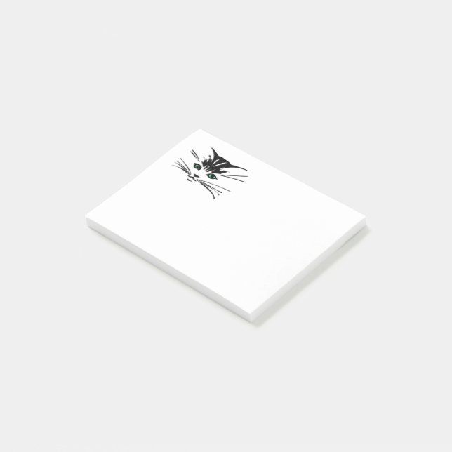 Post-it® Chat à oeil vert (Incliné)