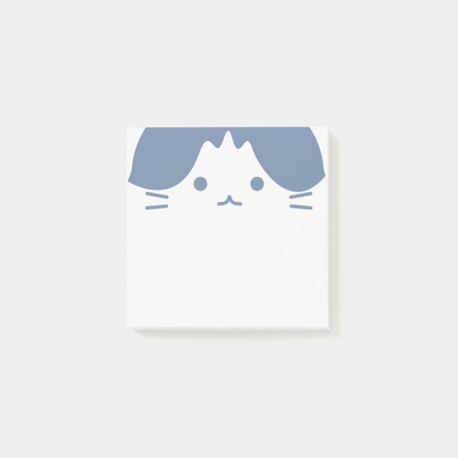 Post-it® Chat au visage bleu (Devant)