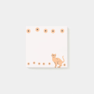 Post-it® Chat avec fleur