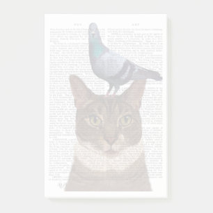 Post-it® Chat avec Pigeon sur la tête