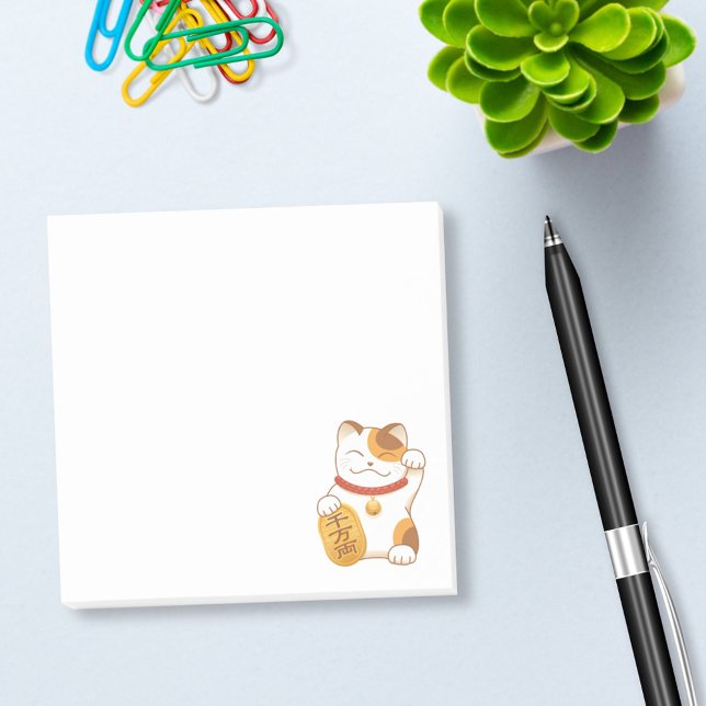 Post-it® Chat Calico Lucky Japonais, Maneki Neko (Créateur téléchargé)
