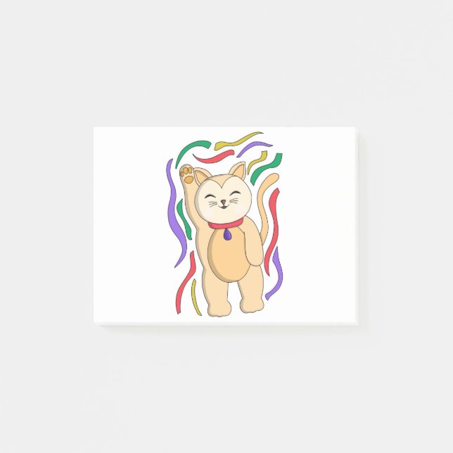 Post-it® Chat chanceux (Devant)