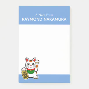 Post-it® Chat chanceux japonais "Maneki Neko"