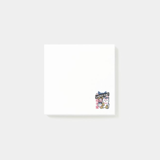 Post-it® Chat Chanceux Maneki Neko – Chat de Fortune Japona (Devant)