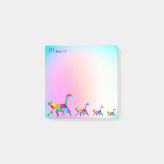 Post-it® Chat coloré Art Abstrait Moderne Personnalisé