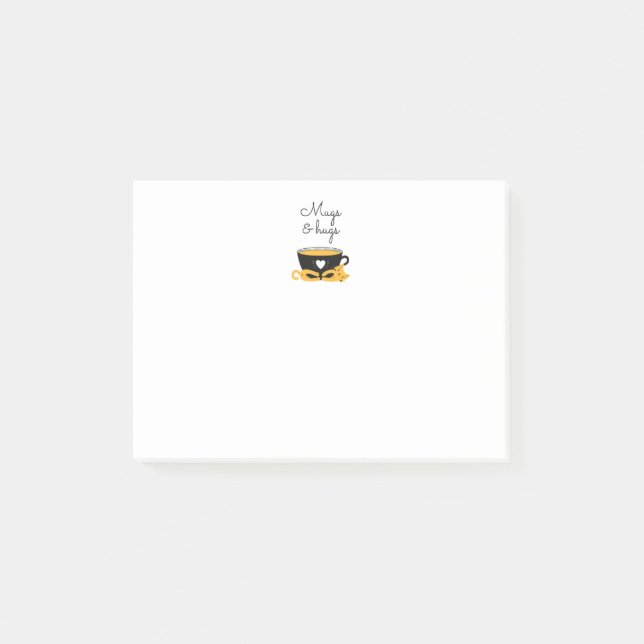 Post-it® Chat Cute Mugs & Hugs (Devant)