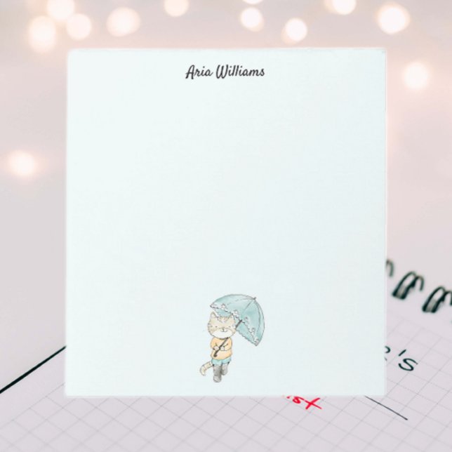 Post-it® Chat dans la papeterie de pluie (Créateur téléchargé)