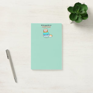 Post-it® Chat de Noël fantaisiste Joie des Fêtes