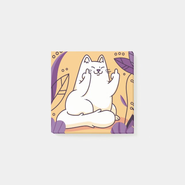 Post-it® Chat donnant le doigt (Devant)