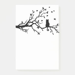 Post-it® Chat en silhouette d'arbre