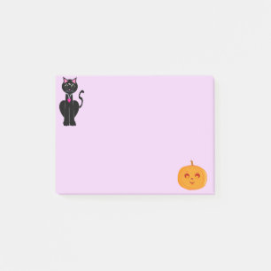 Post-it® Chat et citrouille d'Halloween