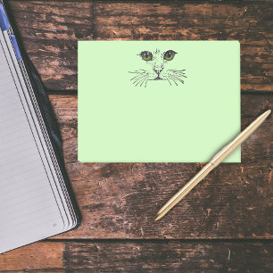 Post-it® Chat Face Vert Yeux Whiskers