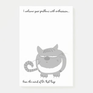 Post-it® Chat fâché "je coutume drôle fais bon accueil 