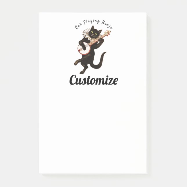 Post-it® Chat jouant à Banjo Thunder_Cove  (Devant)