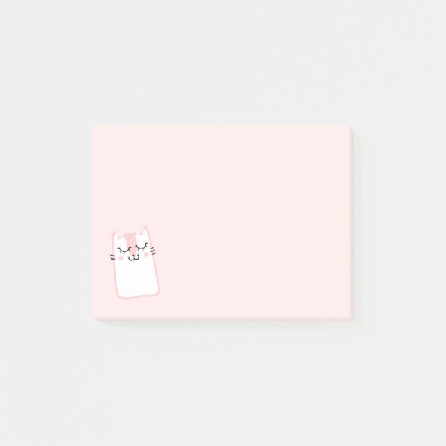 Post-it® Chat Kitty Dormant rose (Devant)