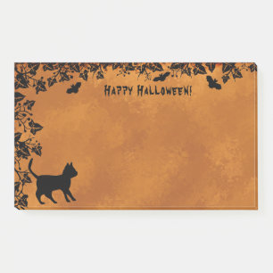 Post-it® Chat noir avec chauve-souris, Happy Halloween