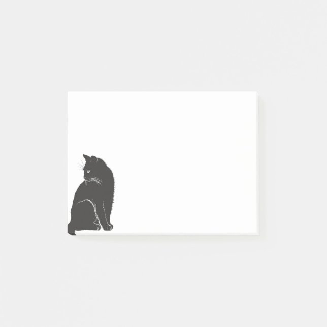 Post-it® Chat Noir Kawaii (Devant)