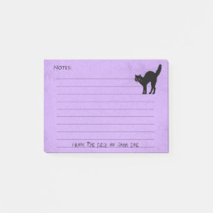Post-it® Chat noir sur Halloween personnalisé Purple Note P