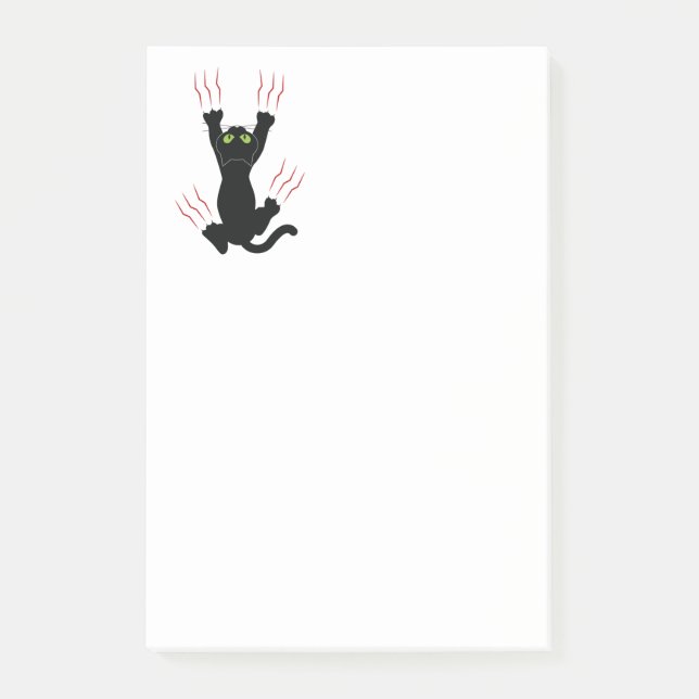 Post-it® Chat noir toutes les griffes (Devant)
