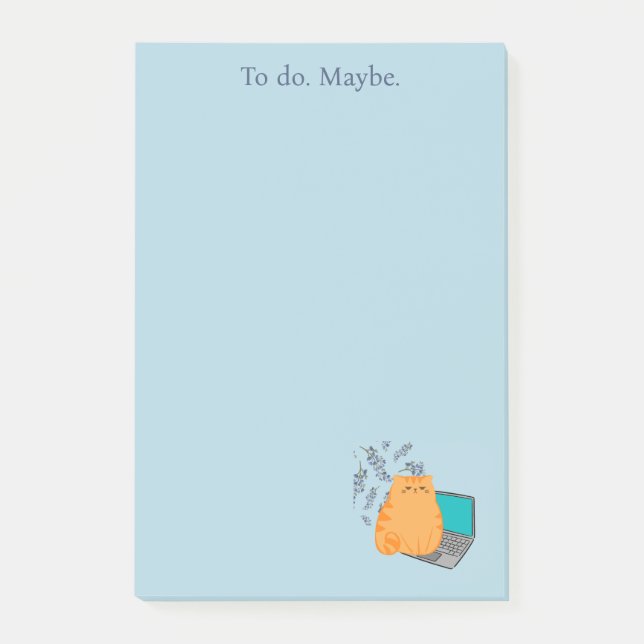 Post-it® Chat orange de travail (Devant)