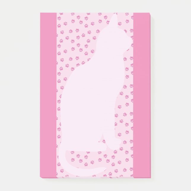 Post-it® Chat rose et pattes (Devant)