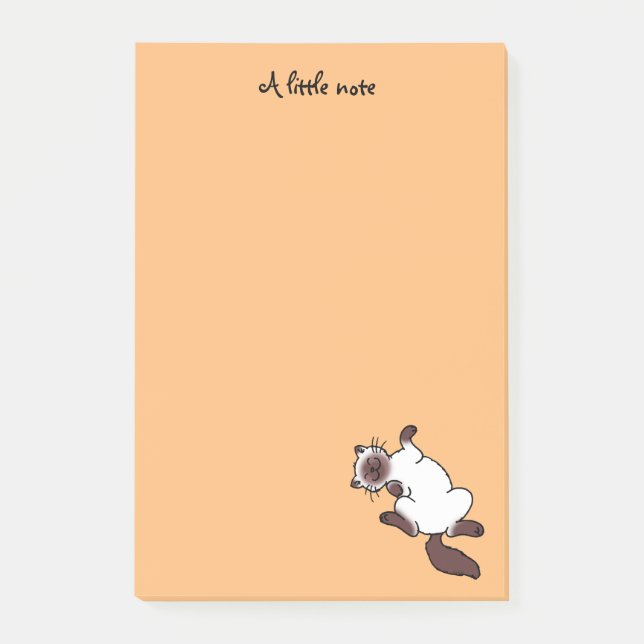 Post-it® Chat siamois de point mignon de chocolat (Devant)