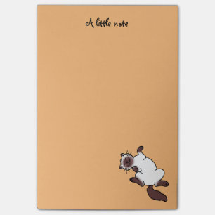 Post-it® Chat siamois de point mignon de chocolat