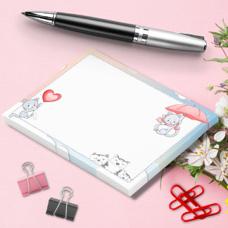 Post-it® Chat tenant parapluie Coeur ballon volant dans le