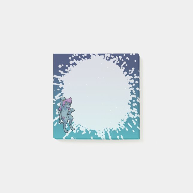 Post-it® Chat Yokai Bakeneko Japonais Éclaboussé (Devant)