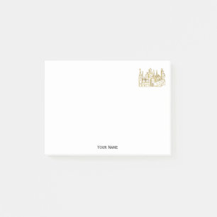 Post-it® Château héraldique vintage #2 Crest Faux Gold