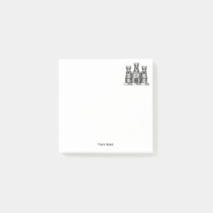 Post-it® Château héraldique vintage Emblem Armoiries Crest