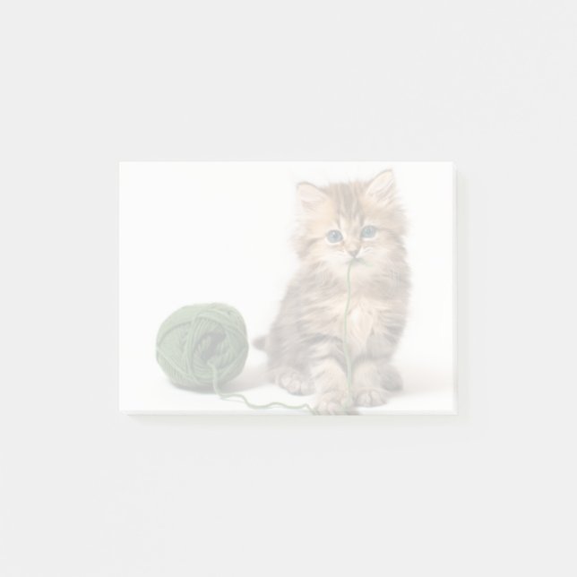 Post-it® Chaton avec le fil vert (Devant)