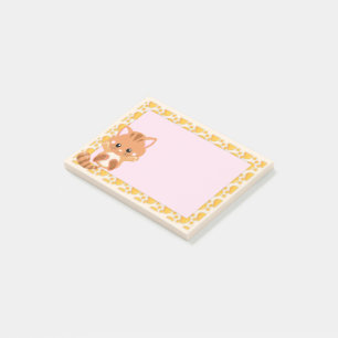 Post-it® Chaton Tigre Adorable Tabby Orange