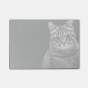 Post-it® Chaton tigré noir