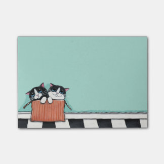 Post-it® Chatons de smoking dans des notes d'un