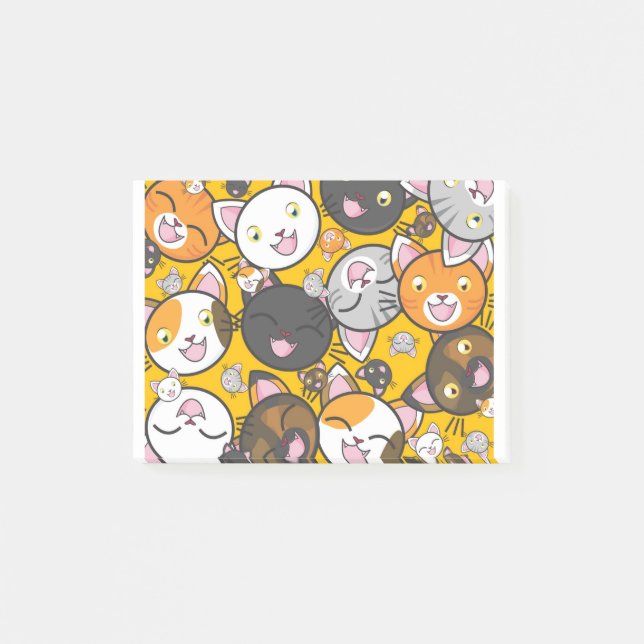 Post-it® Chats Cute Kitty Kitties Kitten Kitten Adorable Fe (Devant)