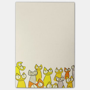 Post-it® Chats de sort de regarder d'orange