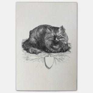 Post-it® Chats noirs fâchés d'étiquette vintage de chat