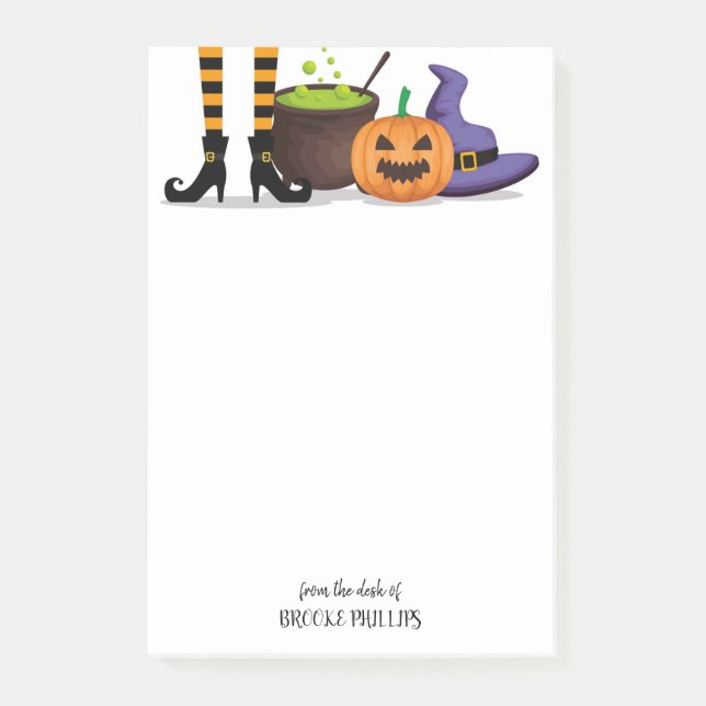 Post-it® Chaudière de sorcière personnalisée Halloween (Devant)